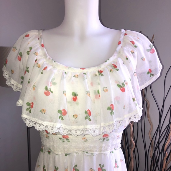 Vintage apple design maxi dress - Picture 5 of 12